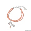 Браслет Lanzerotti, Anne with an E, двойной, коралл, жемчуг и кристаллы, LZ-25.08-240 розовый
