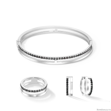 Кольцо Coeur de Lion, Black-Silver, 0136/40-1317 60