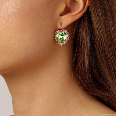 Серьги Dyrberg Kern, FELICIA SG GREEN / ROSE, 420055 Серьги Dyrberg Kern, FELICIA SG GREEN / ROSE, 420055