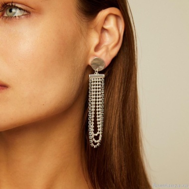 Серьги VIDDA, Eternity, с кристаллами Swarovski, VD23.2-01785 серый