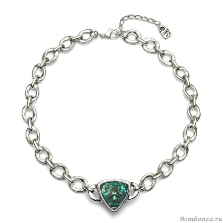 Ожерелье UNOde50 Ser Camaleonica с зеленым кристаллом, с серебром COL1979VRDMTL0U