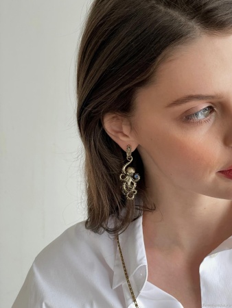 Серьги Fiore di Firenze SIGNORE DEI MARI OR2032 BLU