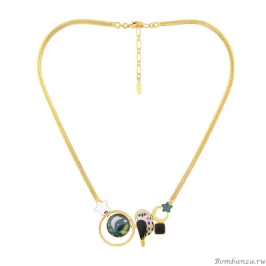 Колье TARATATA, Clair de lune, смола,бусины,блестки,краска,пудра, TT-H24-04105-207 зеленый Колье TARATATA, Clair de lune, смола,бусины,блестки,краска,пудра, TT-H24-04105-207 зеленый