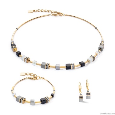 Серьги Coeur de Lion, Black-White-Grey, 2800/20-1333 Серьги Coeur de Lion, Black-White-Grey, 2800/20-1333