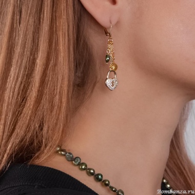 Серьги Lanzerotti, Verde, жемчуг, цитрин, кристаллы, замок, LZ-24.12-575 зеленый Серьги Lanzerotti, Verde, жемчуг, цитрин, кристаллы, замок, LZ-24.12-575 зеленый