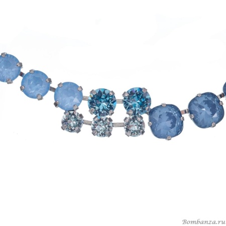 Колье Crezus, с кристаллами, CZ24-24E42 голубой