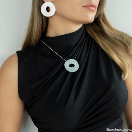 Колье Dansk Copenhagen, Alaya, с подвеской неправильного овала, DNSK25.2-9C2407004 серебристый