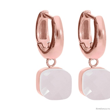 Серьги Qudo, Firenze Darkrose Opal, 300020 R/RG Серьги Qudo, Firenze Darkrose Opal, 300020 R/RG