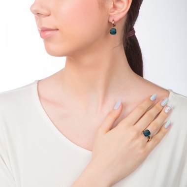 Кольцо Qudo, Firenze london blue 16 мм 626029 BL/RG Кольцо Qudo, Firenze london blue 16 мм 626029 BL/RG