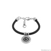 Браслет Ciclon, Orden y caos, кожаный, с подвеской, CN-232105 серебристый