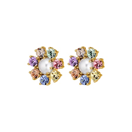 Серьги Dyrberg Kern, AUBRA SG PASTEL MULTI / WHITE PEARL, 460082