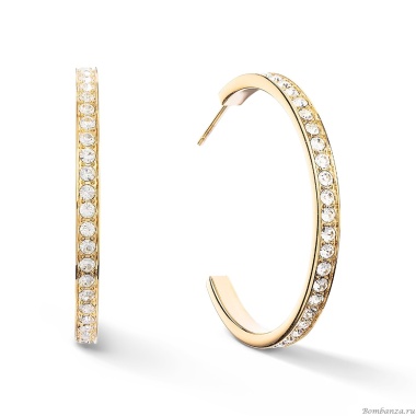 Пусеты Coeur de Lion, Crystal-Gold 0128/21-1816 Пусеты Coeur de Lion, Crystal-Gold 0128/21-1816