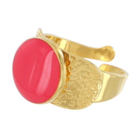 Кольцо TARATATA, Electron, разъемное, с цветной смолой, TT-W23-03405-205 розовый