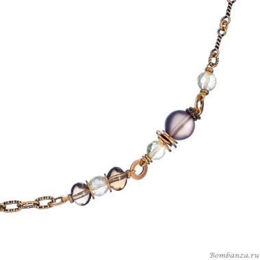 Колье Alcozer&J, с раухтопазом и цитрином, AL-C58EB24-R золотистый