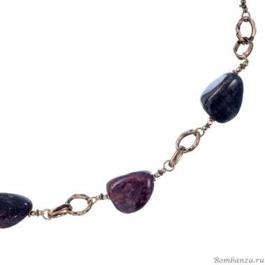 Колье Lanzerotti, Elisir, с турмалином и гематитом, LZ-25.10-310 коричневый