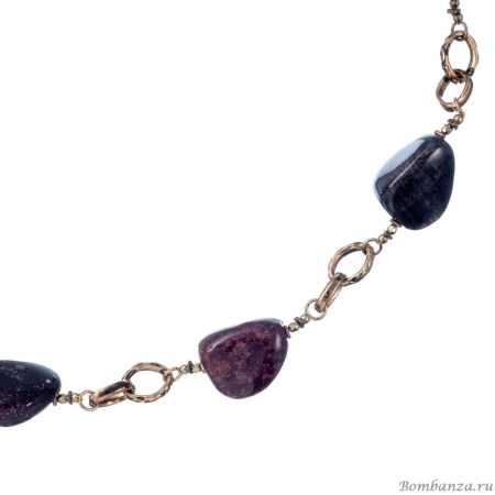 Колье Lanzerotti, Elisir, с турмалином и гематитом, LZ-25.10-310 коричневый