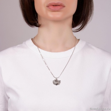 Колье Moon Paris, Ringo, с подвеской ангелом, MR-21.04-029 серебристый