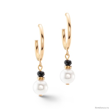 Серьги Coeur de Lion, Black-White, 4311/21-1314