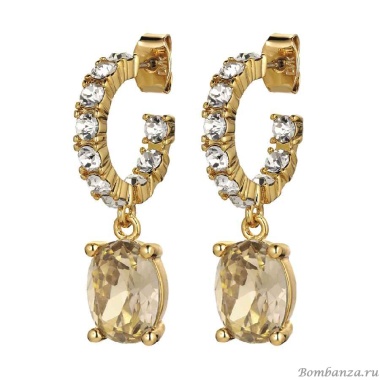 Серьги Dyrberg Kern, BARBARA SG GOLDEN / CRYSTAL, 430038