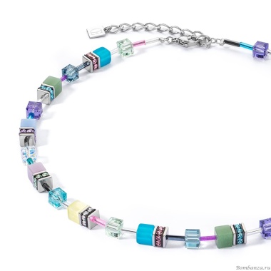 Колье Coeur de Lion, Multicolour Pastel Silver, 2838/10-1580 Колье Coeur de Lion, Multicolour Pastel Silver, 2838/10-1580