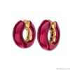 Серьги Francesca Bianchi, кольца, с эмалью, FB25.2-15S красный