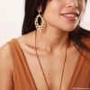Серьги Nature Bijoux, Panama, бамбук в смоле, жемчужный перламутр, NB22.1-12-77345 бежевый Серьги Nature Bijoux, Panama, бамбук в смоле, жемчужный перламутр, NB22.1-12-77345 бежевый