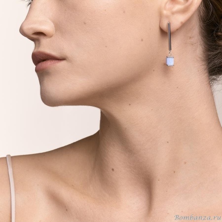 Серьги Coeur de Lion, Blue-Beige 5059/21-0710. Германия