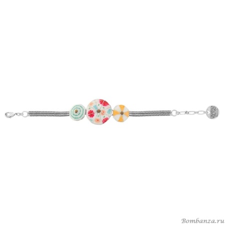 Браслет Taratata, Bain de minuit, серебристый, с цветной эмалью, TT-E20-09315-10M