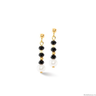 Серьги Coeur de Lion, Black-White, 1131/21-1314 Серьги Coeur de Lion, Black-White, 1131/21-1314