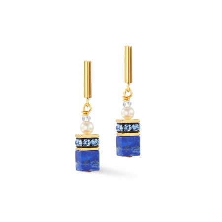 Серьги Coeur de Lion, Blue-Gold, 5086/21-0716