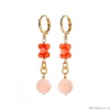 Серьги Lanzerotti, Anne with an E, с кораллом и морганитом, LZ-25.08-262 розовый