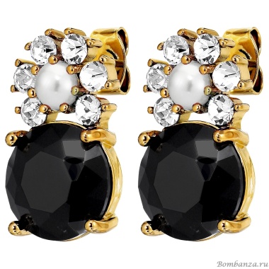 Серьги Dyrberg Kern, BECKIA SG BLACK / CRYSTAL, 470098 Серьги Dyrberg Kern, BECKIA SG BLACK / CRYSTAL, 470098
