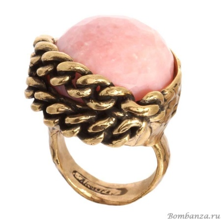 Кольцо Alcozer & J, Unic, с розовым опалом
