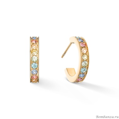 Серьги Coeur de Lion, Multicolour Pastel Gold, 0127/21-1590 Серьги Coeur de Lion, Multicolour Pastel Gold, 0127/21-1590