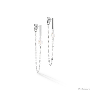 Серьги Coeur de Lion, White-Silver, 5076/21-1417 Серьги Coeur de Lion, White-Silver, 5076/21-1417