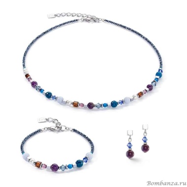 Серьги Coeur de Lion, Purple-Blue, 4345/21-0807 Серьги Coeur de Lion, Purple-Blue, 4345/21-0807