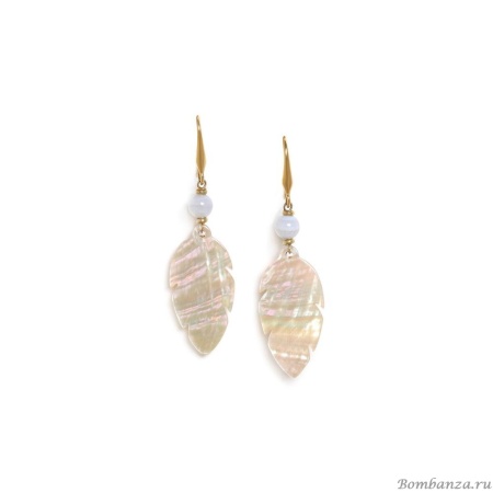 Серьги Nature Bijoux, Euphoria, с перламутром и халцедоном, NB24.1-12-79143 золотистый Серьги Nature Bijoux, Euphoria, с перламутром и халцедоном, NB24.1-12-79143 золотистый