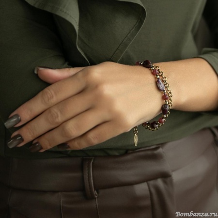 Браслет Lanzerotti, Elisir, двойной, с кварцем и турмалином, LZ-25.10-307 розовый