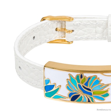 Браслет Fiore Luna, на белом кожанном ремешке, CB03599-23A Браслет Fiore Luna, на белом кожанном ремешке, CB03599-23A