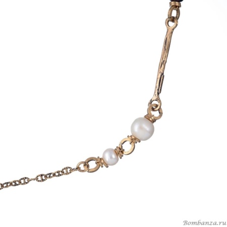 Колье Alcozer&J, с жемчугом, AL-C48PP24-R золотистый