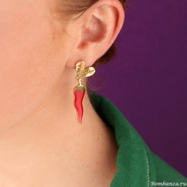 Серьги TARATATA, Paprika, с цветной смолой, TT-H25-12997-203 красный