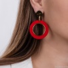 Серьги Nuance, с подвеской-кольцом, NFN-24.04-054 красный