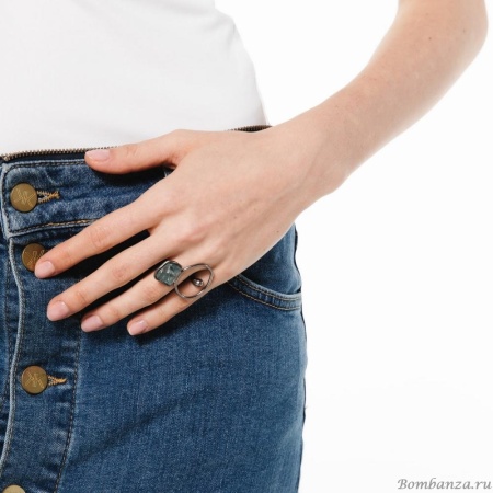 Кольцо Katerina Vassou, Tulip, с топазом, KV24.1-308803B серебристый