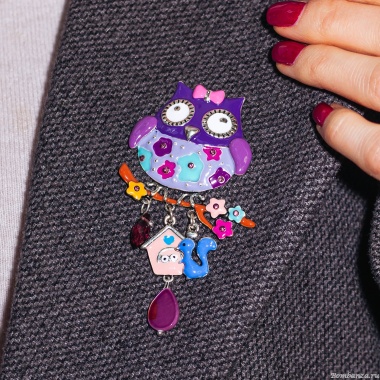 Брошь Shadore, Сова с домиком