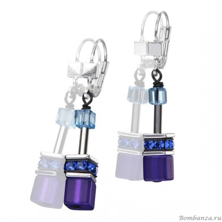 Серьги Coeur de Lion GeoCUBE®, Blue-Purple, 2838/20-0708 Серьги Coeur de Lion GeoCUBE®, Blue-Purple, 2838/20-0708. Германия