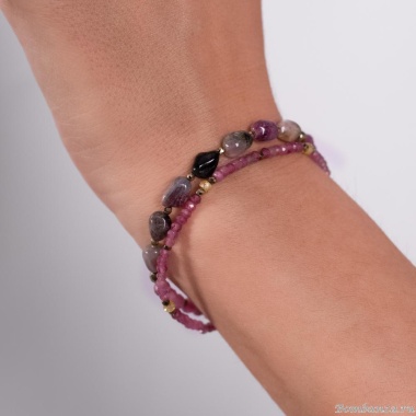 Браслет Lanzerotti, Alhambra, турмалин, шпинель, гематит, LZ-25.04-110 розовый Браслет Lanzerotti, Alhambra, турмалин, шпинель, гематит, LZ-25.04-110 розовый