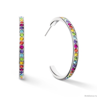 Пусеты Coeur de Lion, Multicolour Silver 0128/21-1517 Пусеты Coeur de Lion, Multicolour Silver 0128/21-1517