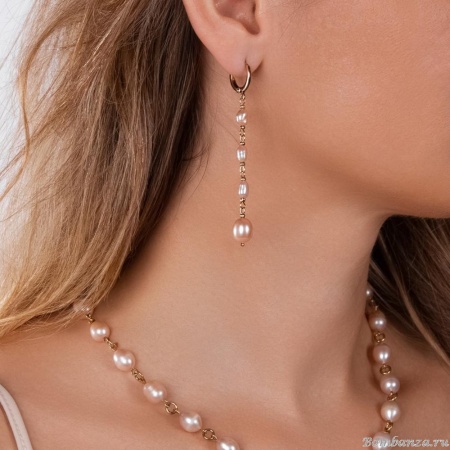 Серьги Lanzerotti, Pesca, с жемчугом, LZ-24.05-255 розовый