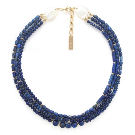 Колье Nature Bijoux, Cobalt, с лазуритом и перламутром, NB24.2-15-43340 синий