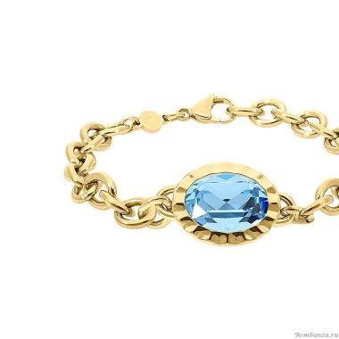 Браслет Qudo, TIVOLA UNICA big (G/P) Aquamarine, 189528 Браслет Qudo, TIVOLA UNICA big (G/P) Aquamarine, 189528